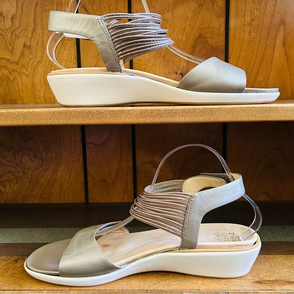 Ziera Greige Taupe Gayle Adjustable Straps Low Wedge Sandals, size 11.5 42 M - Picture 5 of 11